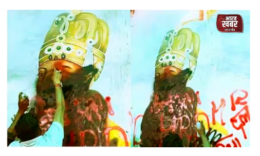 गाजियाबाद रेलवे स्टेशन पर औरंगजेब की तस्वीर पर हंगामा